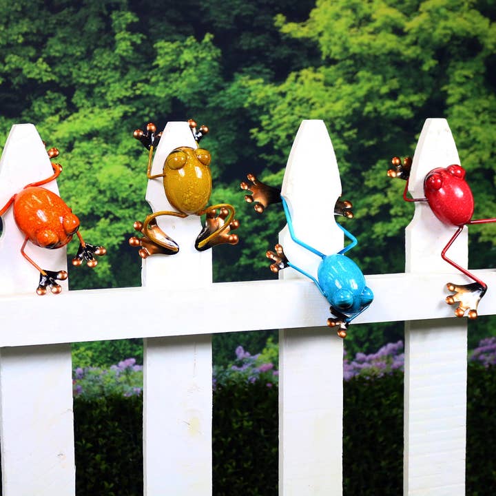 Alpine Corporation - Wholesale Outdoor Ornament/Decor - Alpine Corporation Metal Garden Frog Décor- Asst. Tray Pack0