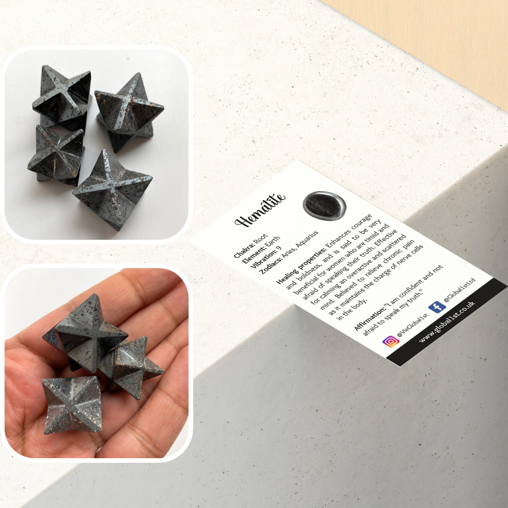 VIE - Vendita all'ingrosso Pietra/cristallo spirituale - Piccola stella Merkaba, 2 cm18