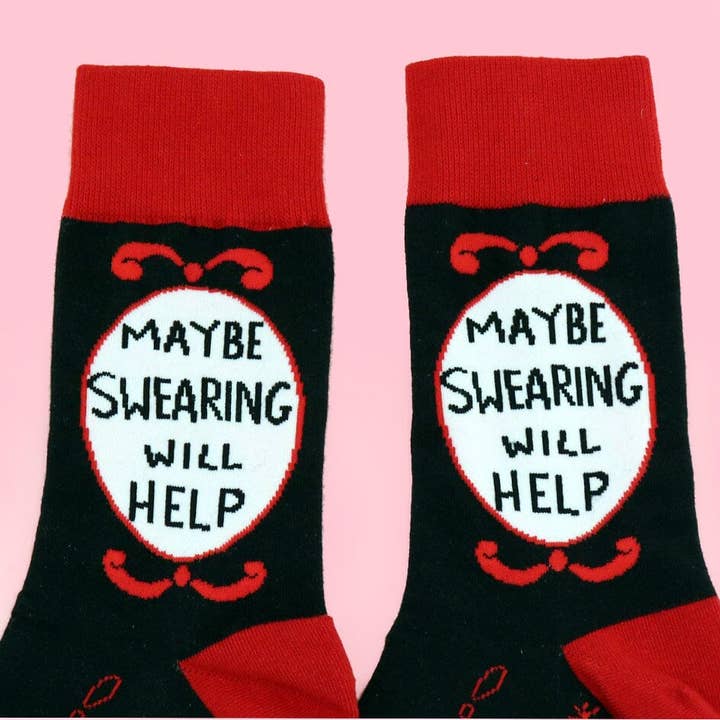 Jubly-Umph - Wholesale Socks - Unisex - Maybe Swearing Will Help Socks - Unisex Large