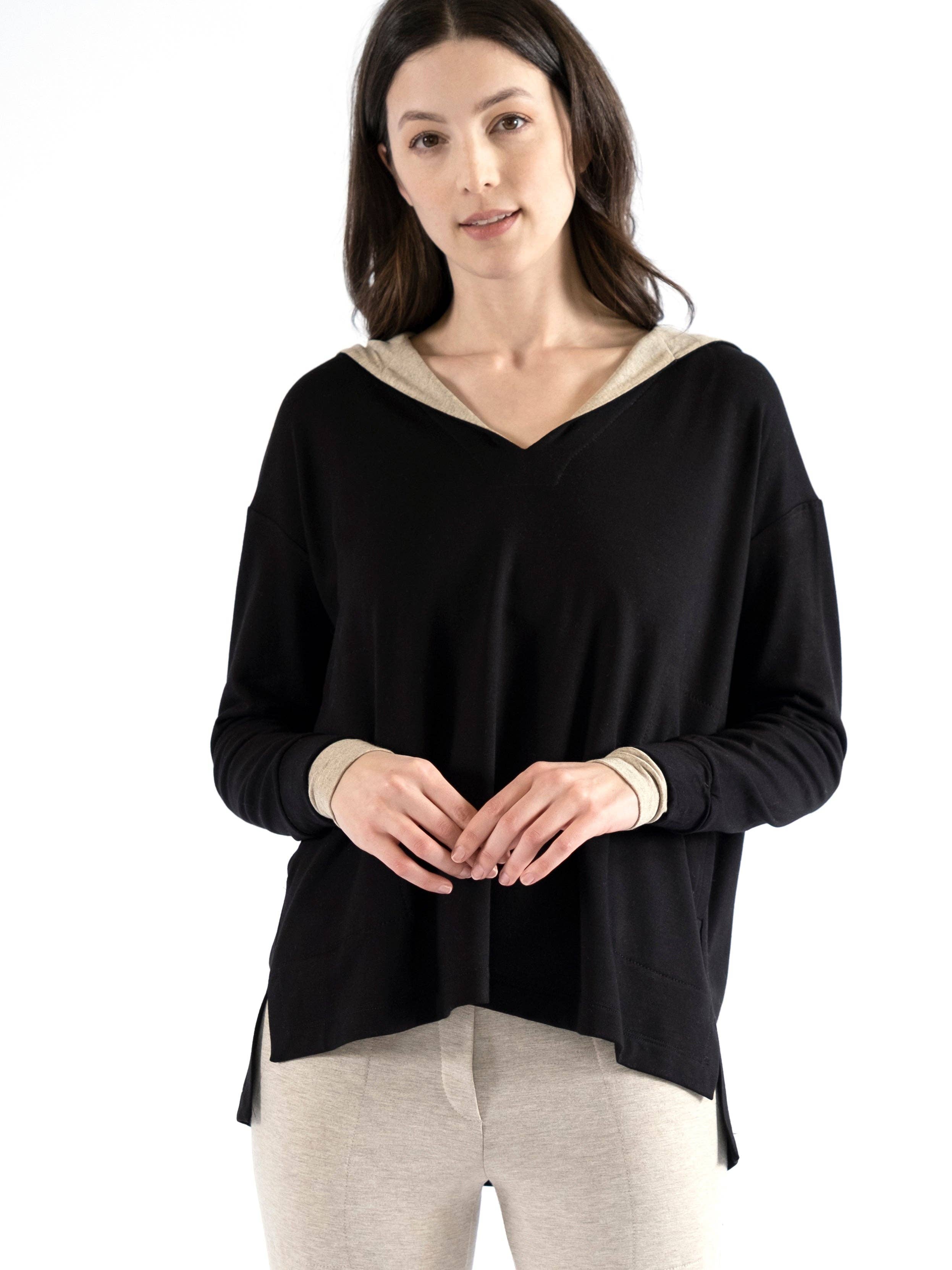 REMOVED BRAND – wholesale Hoodie - Dam – Emma V-ringad tröja med huva4