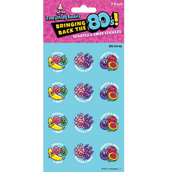 80s Candy EverythingSmells Scratch & Sniff Stickers for wholesale by EverythingSmells, LLC
