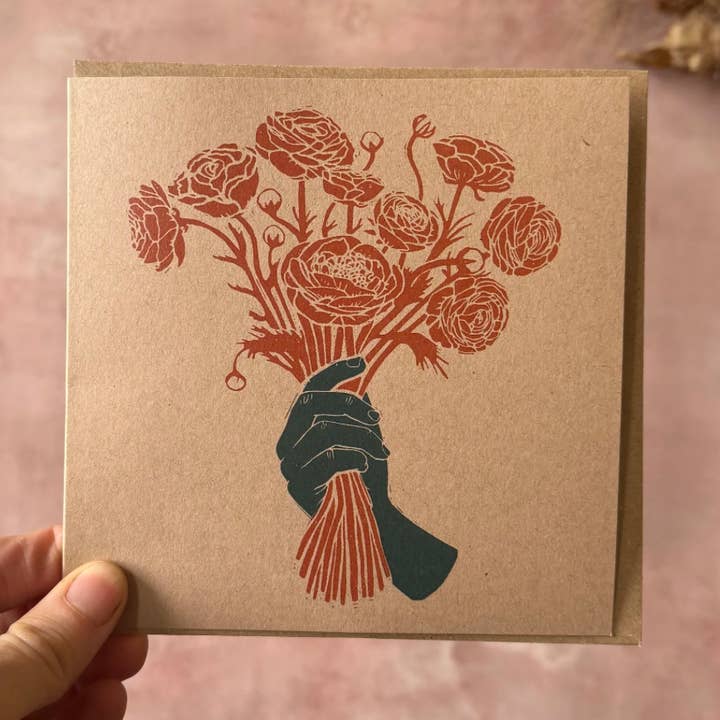 Rosanna Morris - Wholesale Everyday Greeting Card - Ranunculus - Greetings Card0