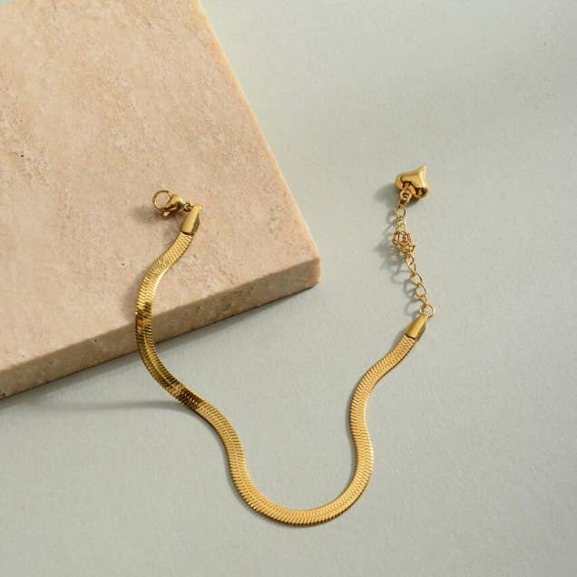 Sansira Jewelry - Wholesale Link & chain bracelet - Snake Gold Plated Bracelet