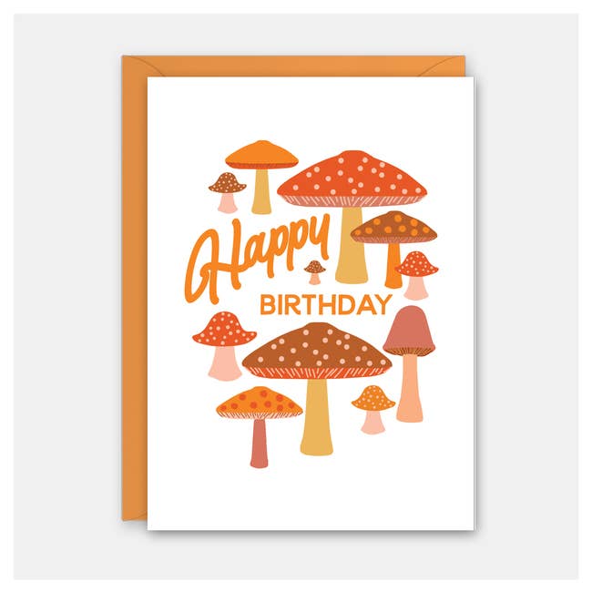 Mushrooms - Birthday Card for wholesale by Rock Scissor Paper