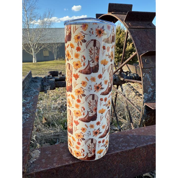 Bicchiere a tema western Desert Daisy 20oz - F9 per la vendita all'ingrosso da parte di Running With Coyotes