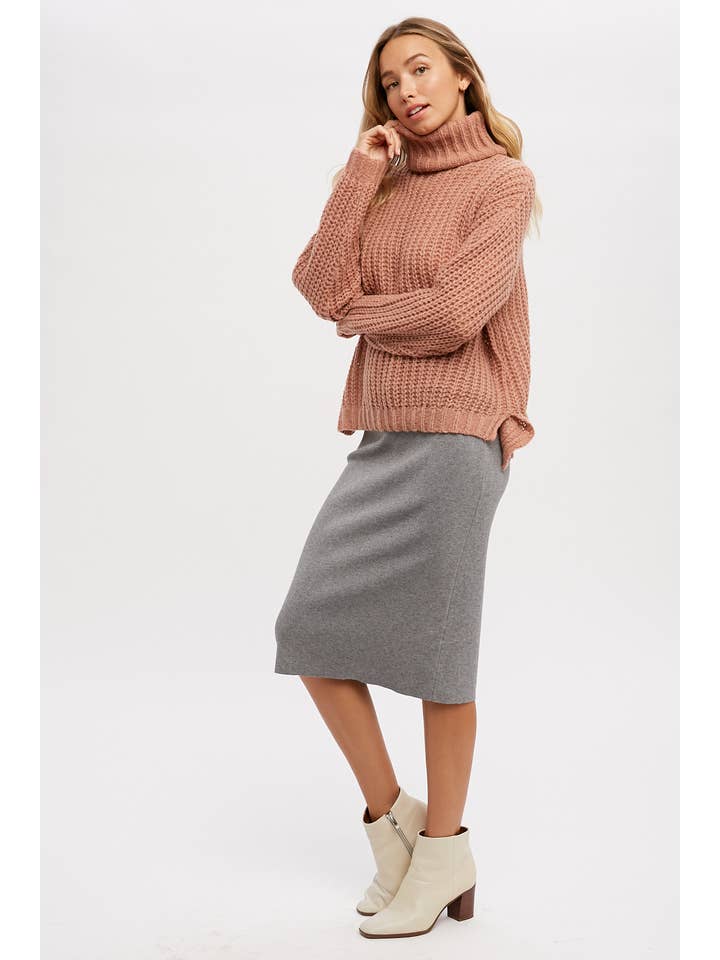 Bluivy - Wholesale Skirt - Women's - H LINE MIDI SWEATER SKIRT20