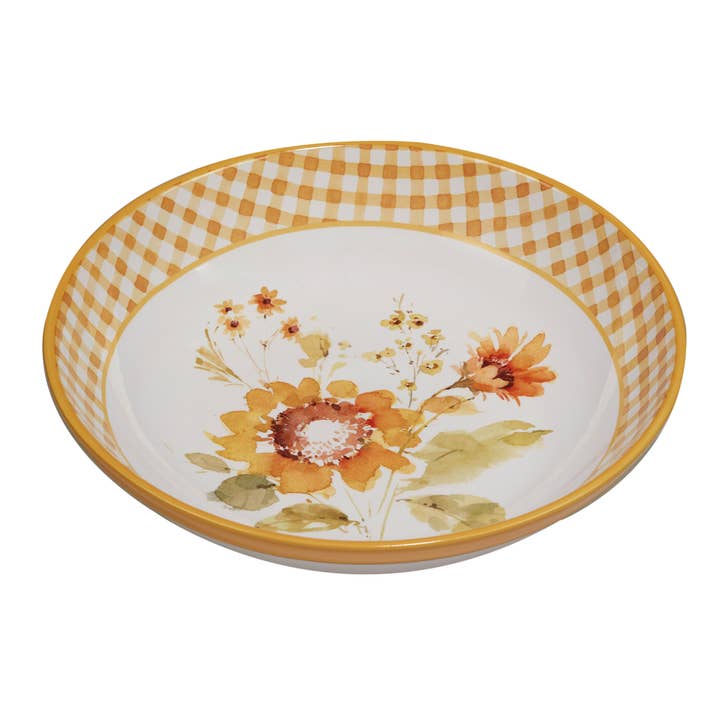 Tigela de macarrão Sunflowers Forever Serving 13in x 3in por atacado de Certified International