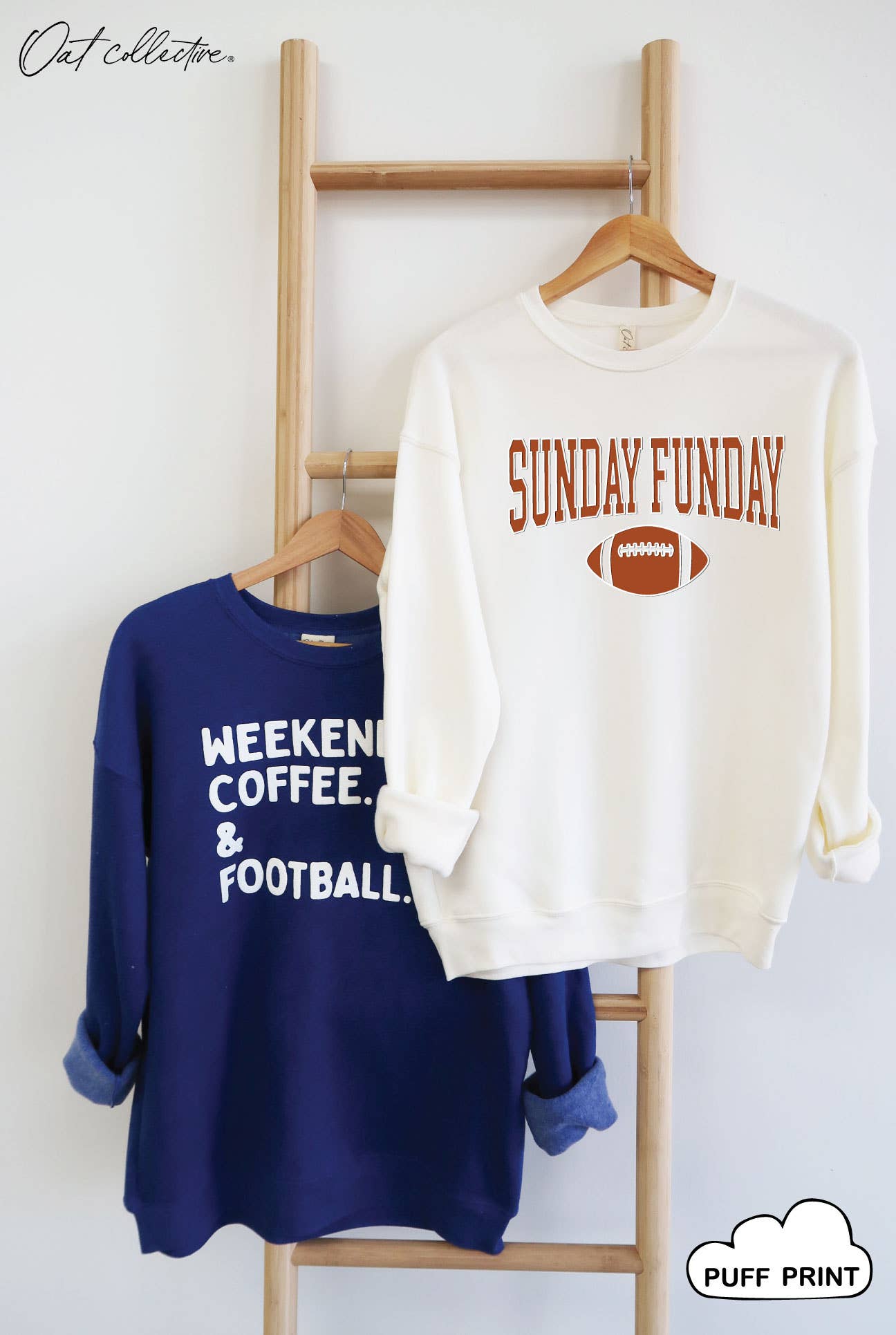 OAT COLLECTIVE - Wholesale Graphic Sweatshirt - Women's - SUNDAY FUNDAY PUFF Graphic Sweatshirt4