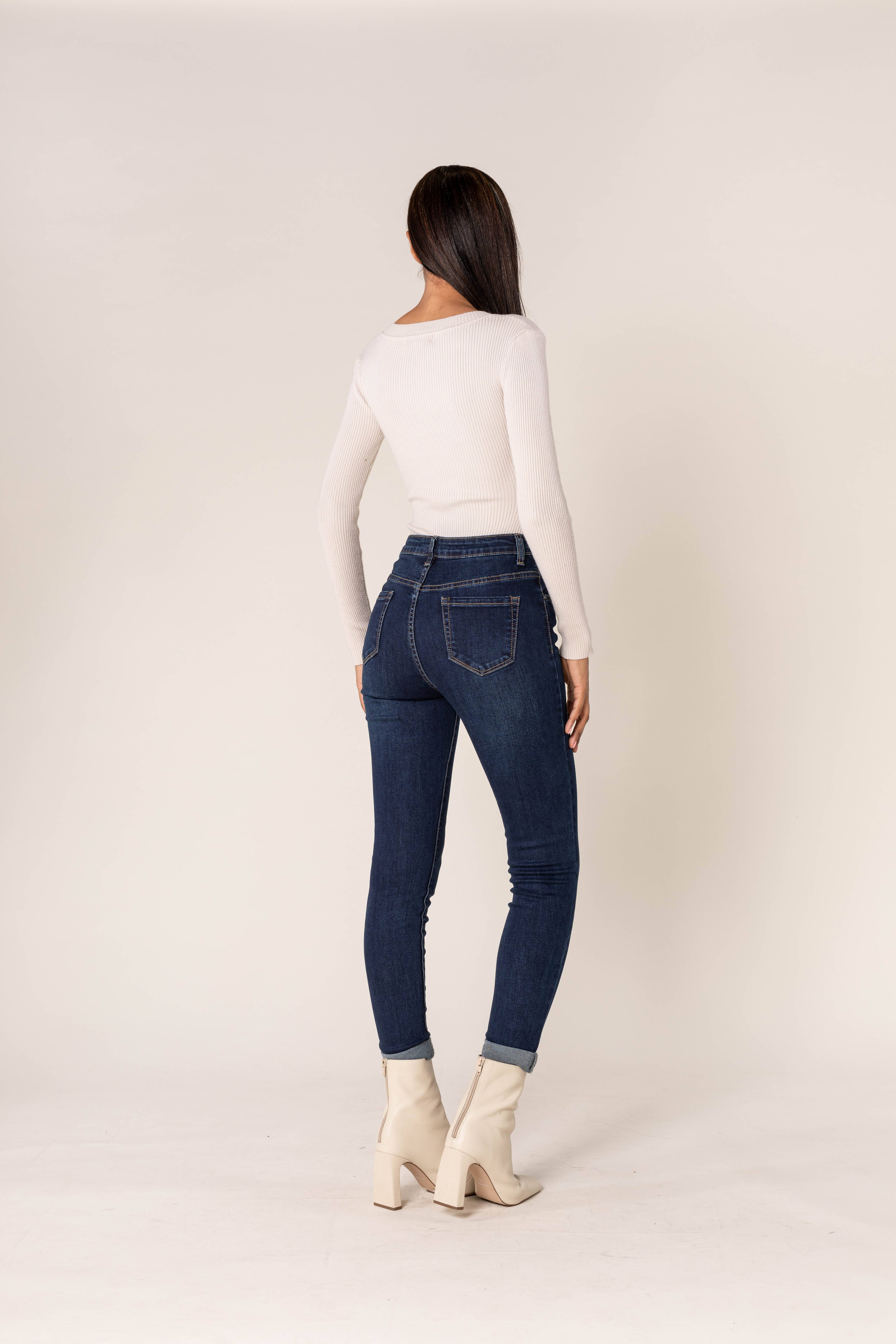 Nina Carter – Engroshandel Jeans - Dame – P078 stretch skinny bukser med høj talje39