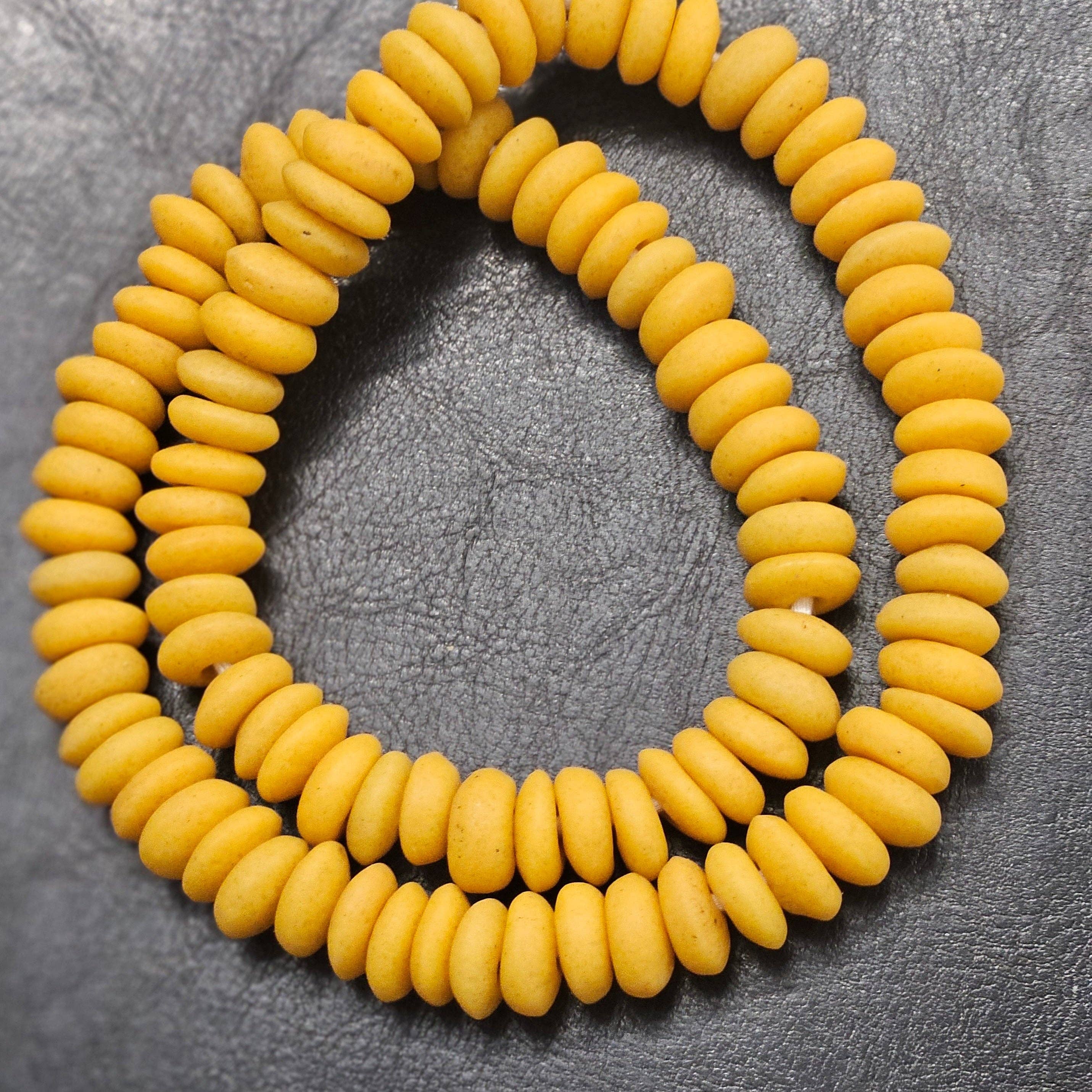 Aadampo African Beads - Wholesale Beads - Handmade Krobo Spacers Beads for Jewelry Making: Create Stunning Pieces with Authentic African Beads2