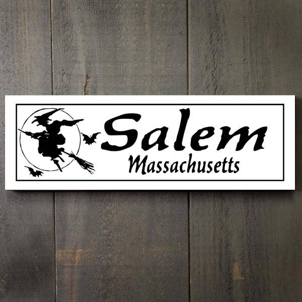 S573- Witch Sign With Black Text for wholesale by Paint The Town