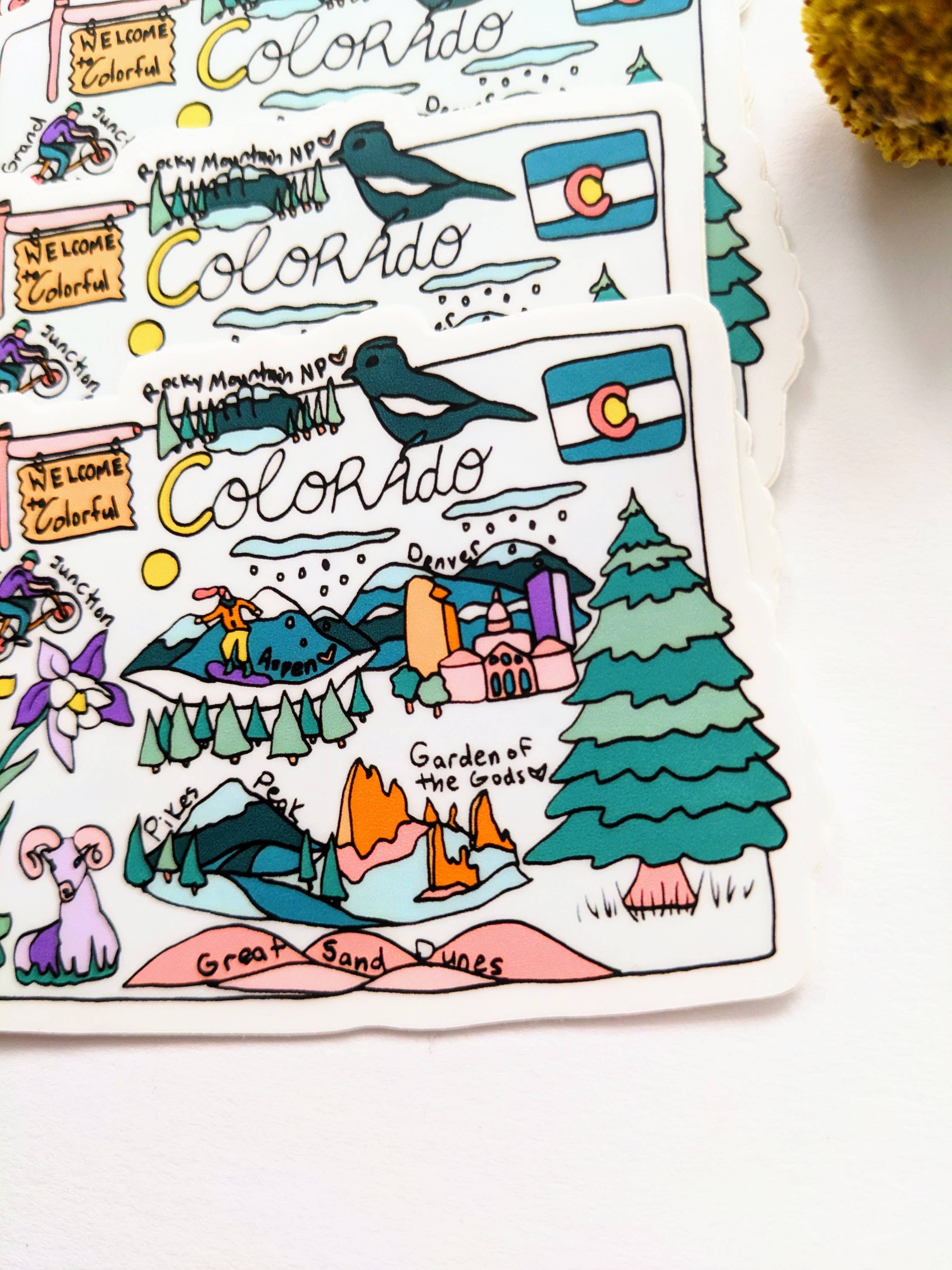 Mary Felker Art and Design – Großhandel Aufkleber – Colorado-Aufkleber, Colorado-Aufkleber, Colorado-Andenken3