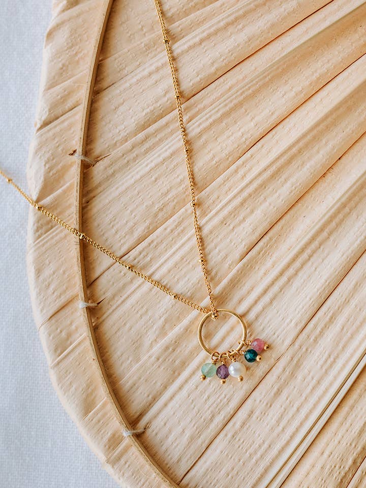 Perla necklace - Pastel multi-stones for wholesale by SIKA BIJOUX