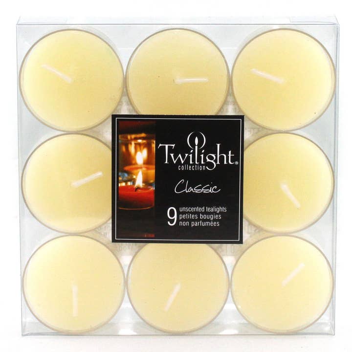 Ivory Clear Cup Tealights | 9 Pack for wholesale by Twilight Collection