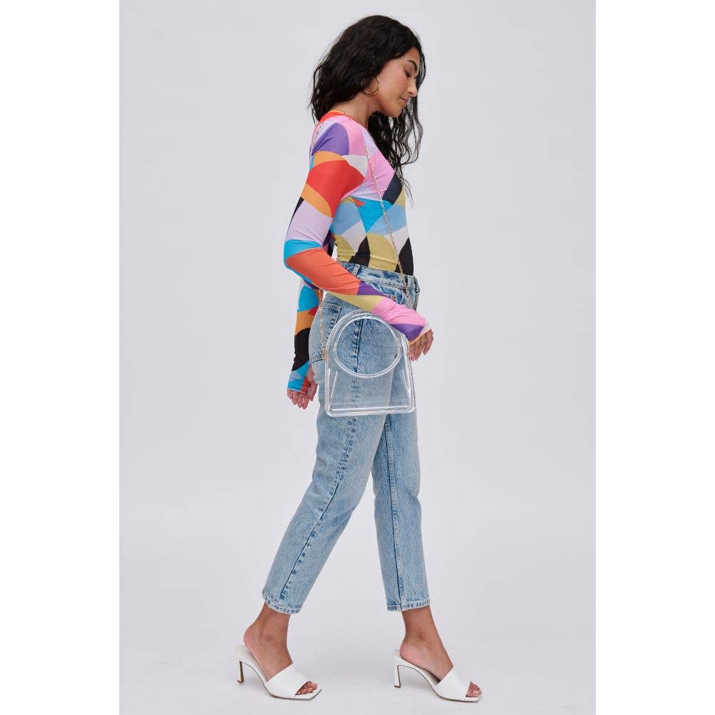 Urban Expressions - Wholesale Clutch - Dames - Zoila acrylic avondtas met transparant design3