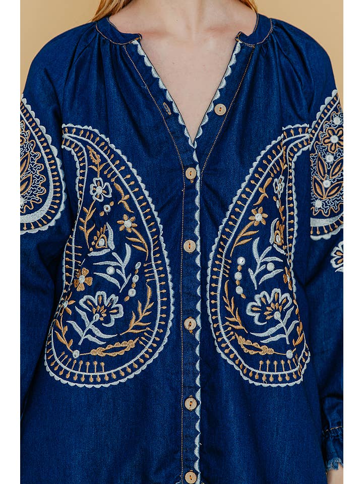 Lula Natura - Wholesale Dress - Women's - MONTANA DENIM DRESS1