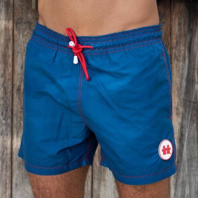 "Solid Rock" Swim Trunks (Mens) : Blue for wholesale by Syd & Rex