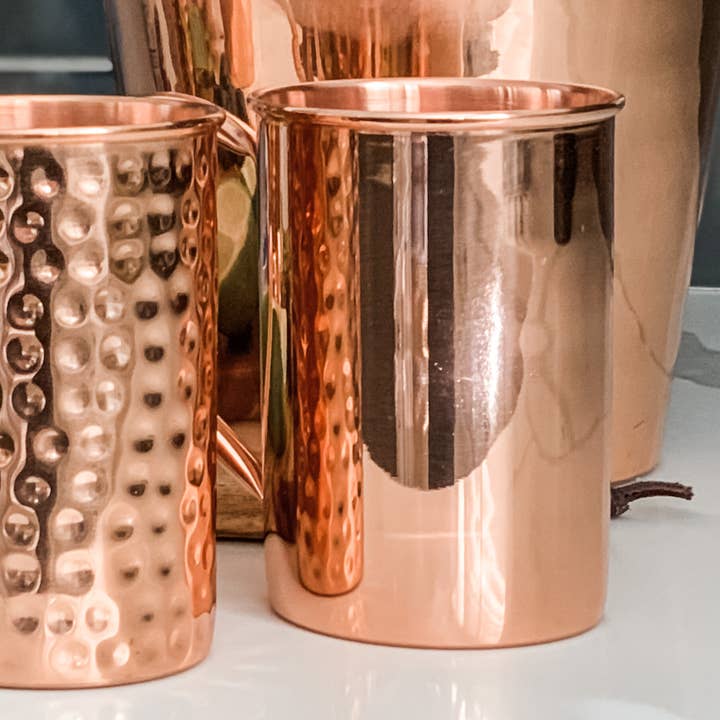 Copper Mug Company – Großhandel Cocktail-/Schnapsglas – Roosevelt Smooth: Moscow Mule Becher aus massivem Kupfer, 16 Unzen1
