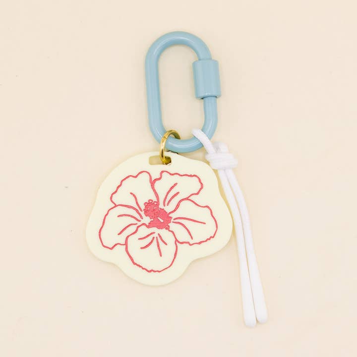 Hibiscus Bag Charm for wholesale by Freshwater Curated Goods