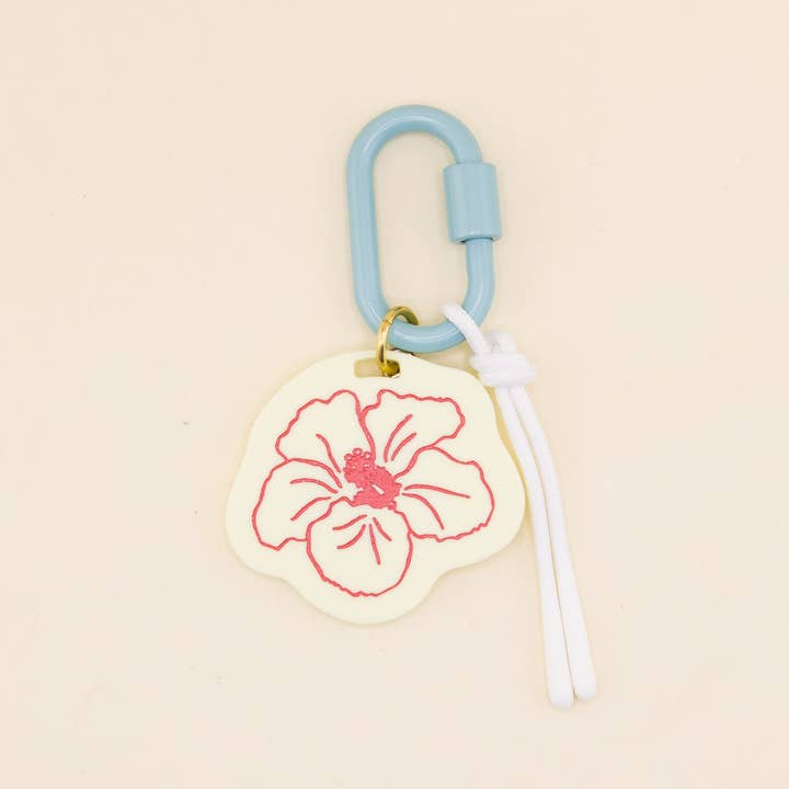 Hibiscus Bag Charm for wholesale by Freshwater Curated Goods