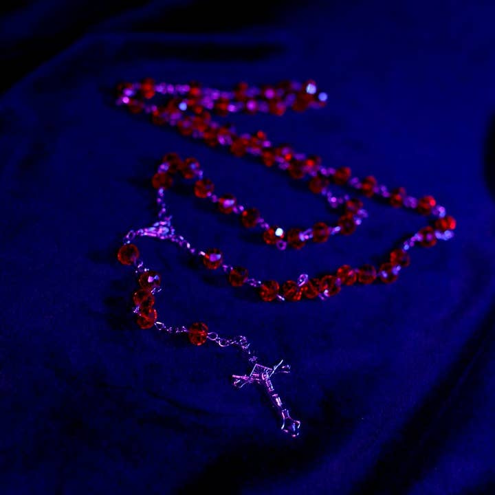 Nocturna - Wholesale Prayer Beads Necklace - Red Rosary Beads
