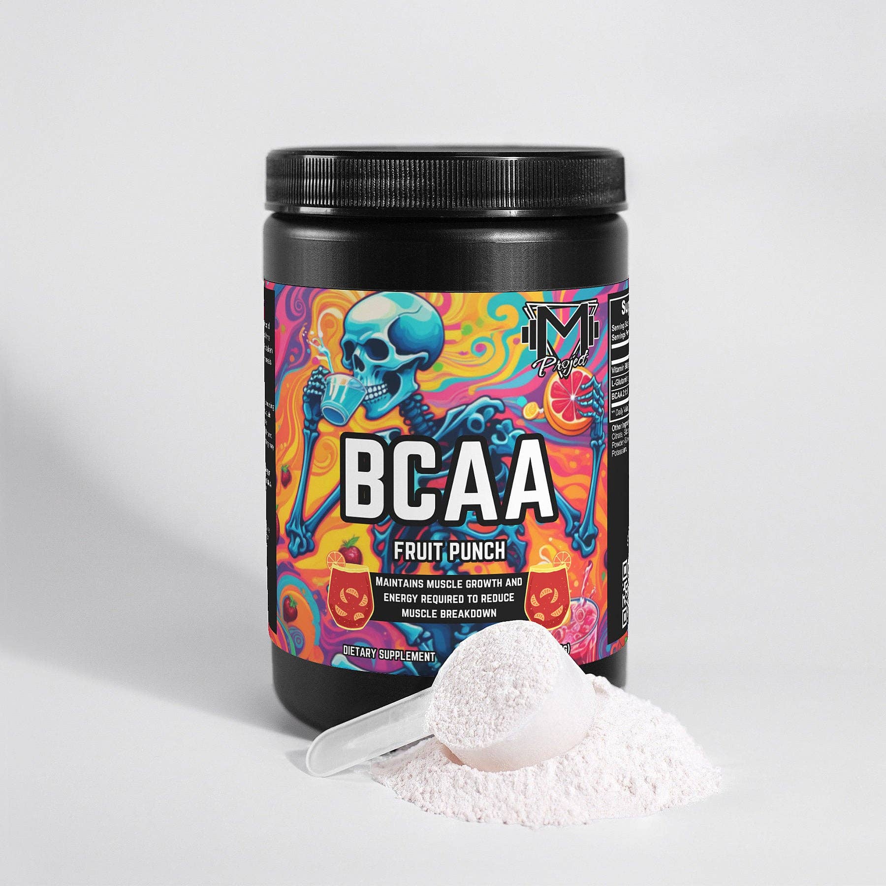 Mass Cast, LLC - Wholesale Protein/Superfood Powder - BCAA's (Fruit Punch) by Project M - 45 Servings2