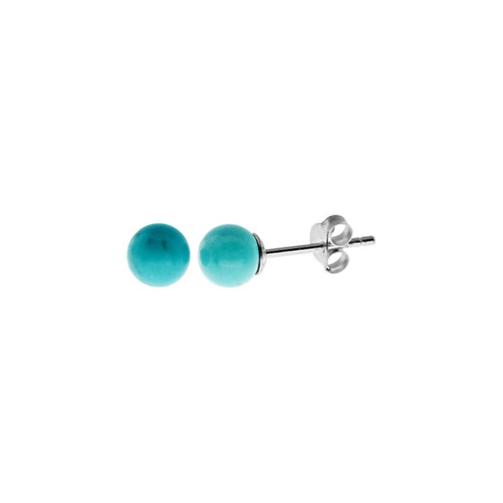 Samira turquoise sphere studs for wholesale by Kali Ma Designs - Sterling Silver Jewellery