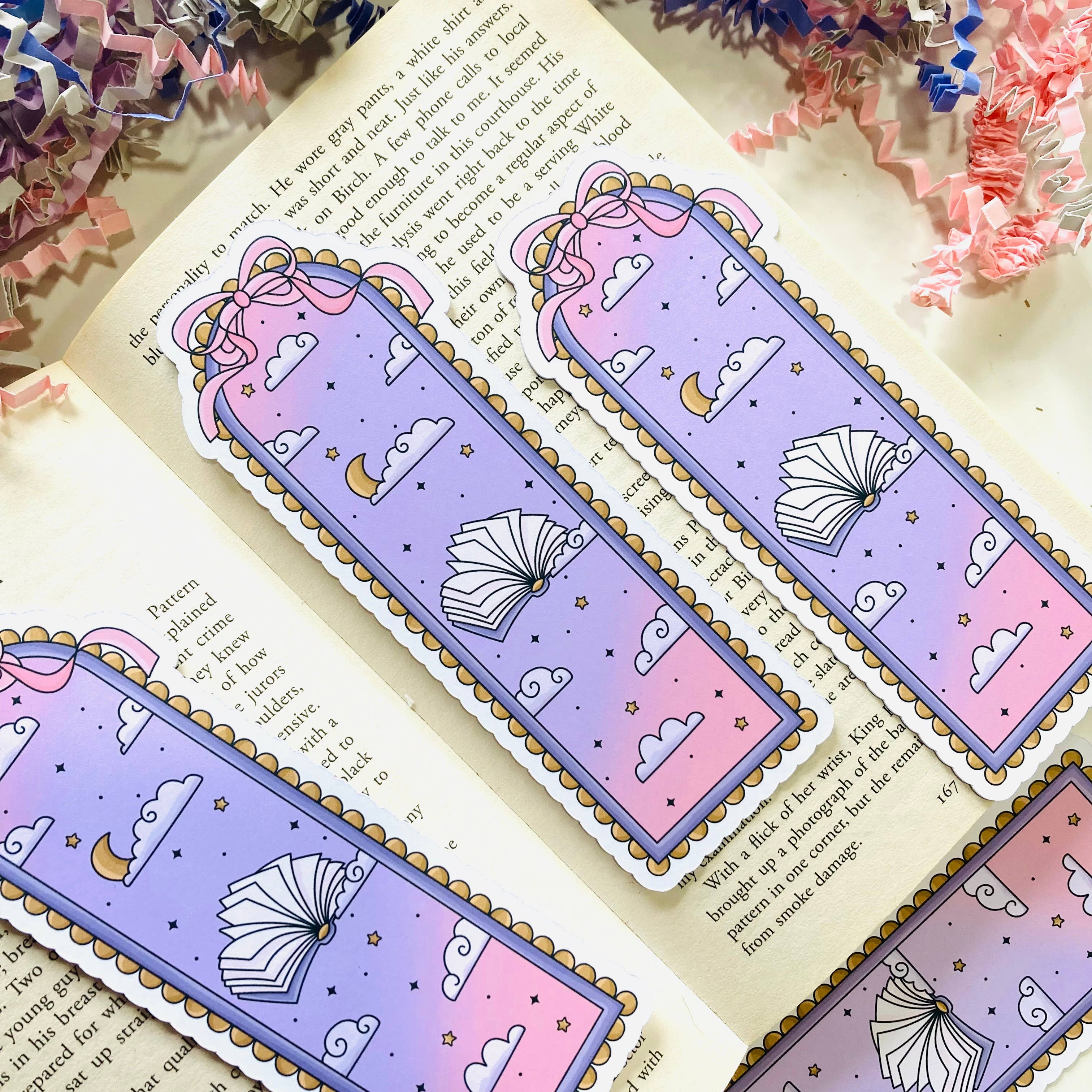 Chapter & Ink - Wholesale Bookmark - Late Night Reader Framed Die Cut Bookmark1