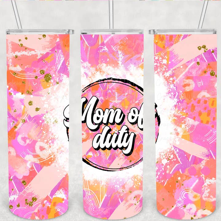 Mom Off Duty 20oz Tumbler for wholesale by GrapeVineWholesale