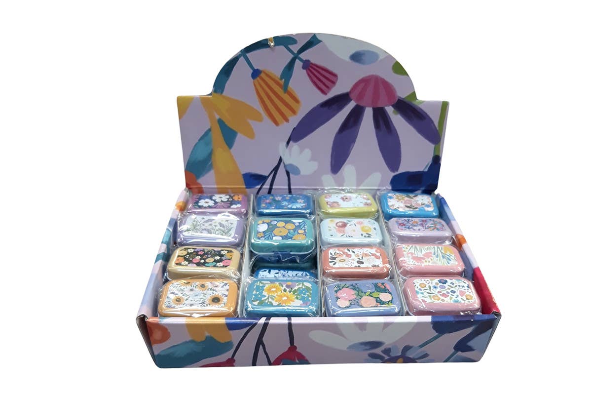Socadis - Wholesale Gift Box - Display Assorted Flower Metal Boxes X32 Pcs0