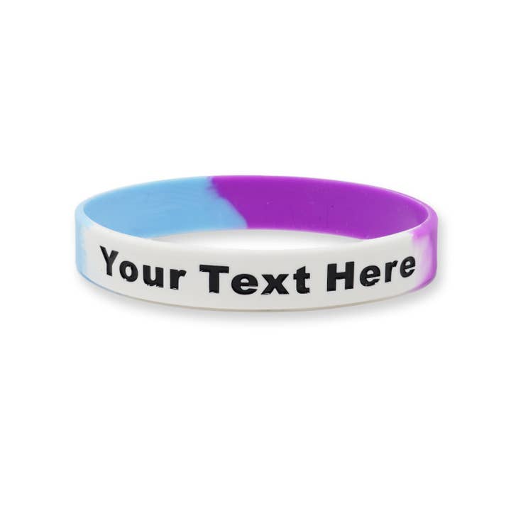 RapidWristbands - Wholesale Wristband - 200 Pack - Split - Custom Ink Injected Silicone Wristbands