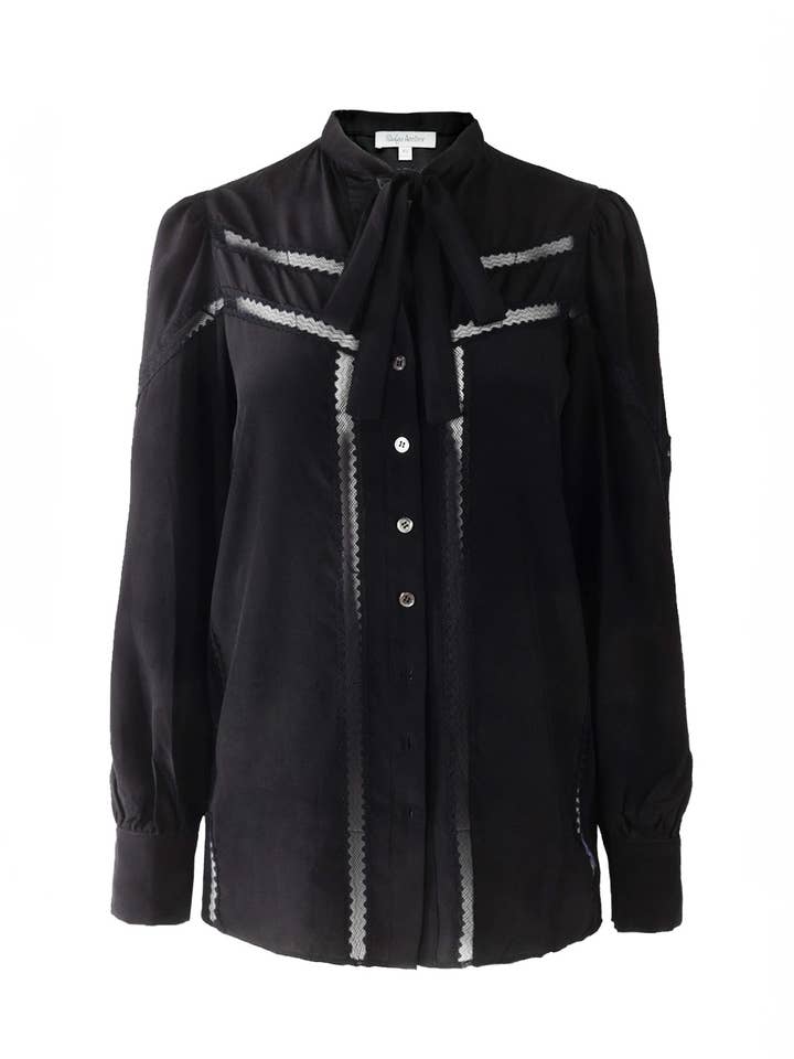 Alexis zijden blouse voor wholesale door Solgo Atelier