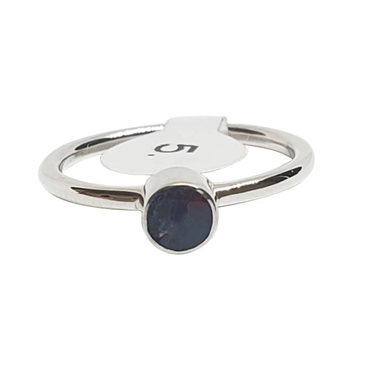 Amberman - Wholesale Single Stone/Solitaire Ring - Australian Opal Sterling Silver Ring