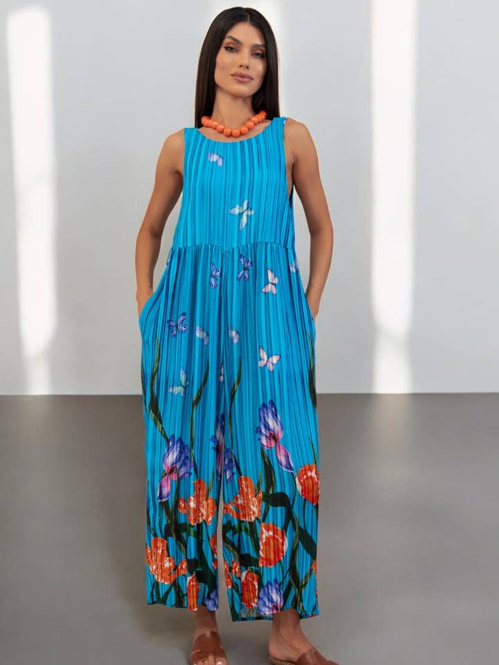 F-385 BUTTERFLIES JUMPSUIT for wholesale by FAME GREECE