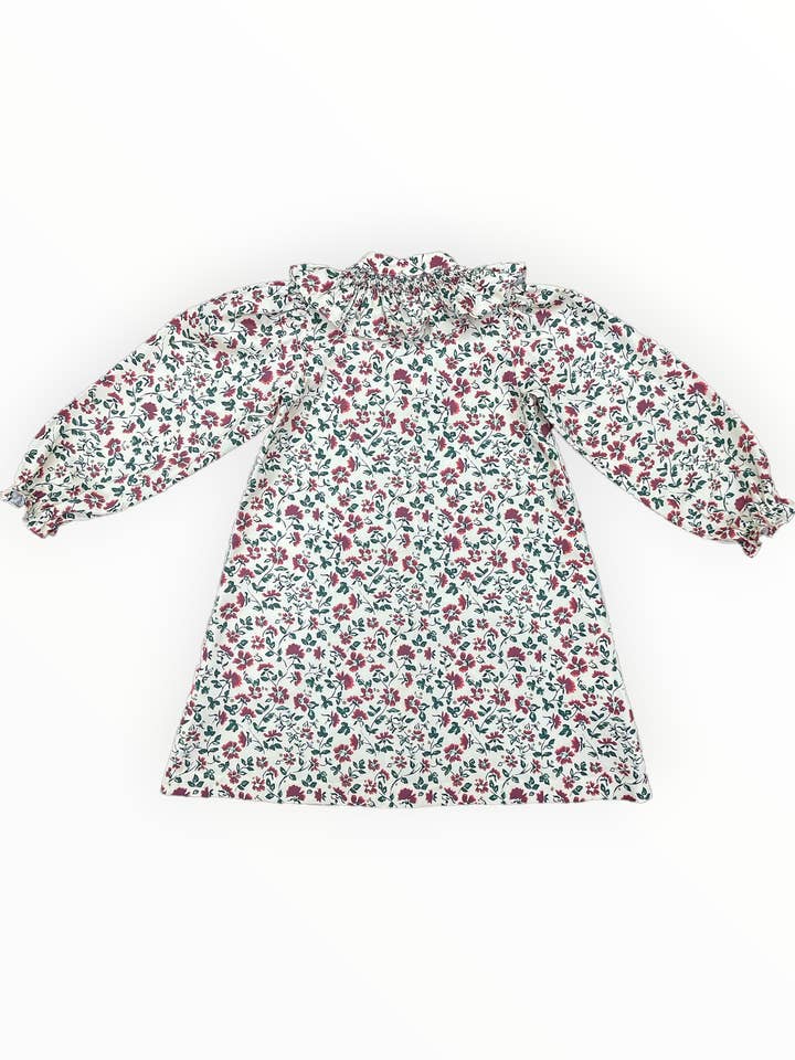 Sun House Children's - Wholesale Dress - Kids - Molly Anne Dress in Holiday Mimosa Flower3