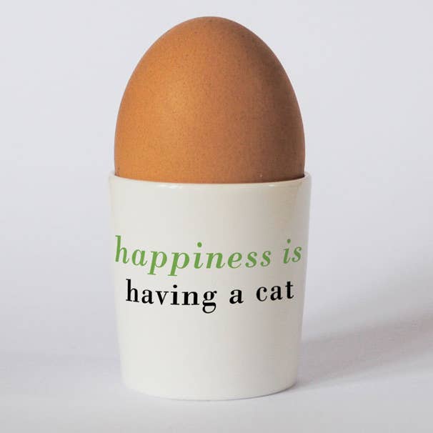 Coquetier Happiness Catnap vert pour la vente par Repeat Repeat