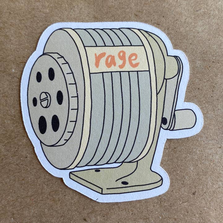 Rage Pencil Sharpener klistermærke for engroshandel hos AnneArchy