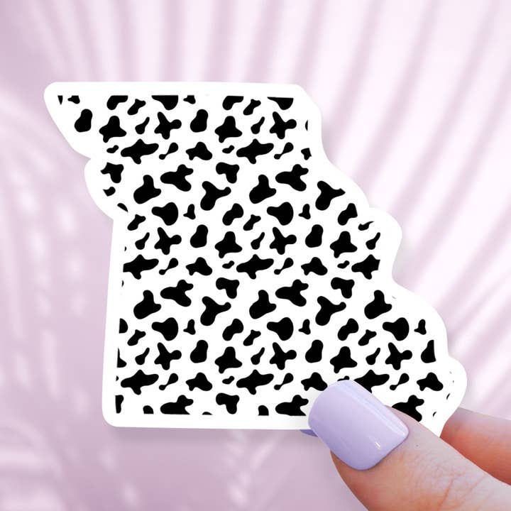 Missouri Cow Print State Sticker for wholesale by The State Stickers
