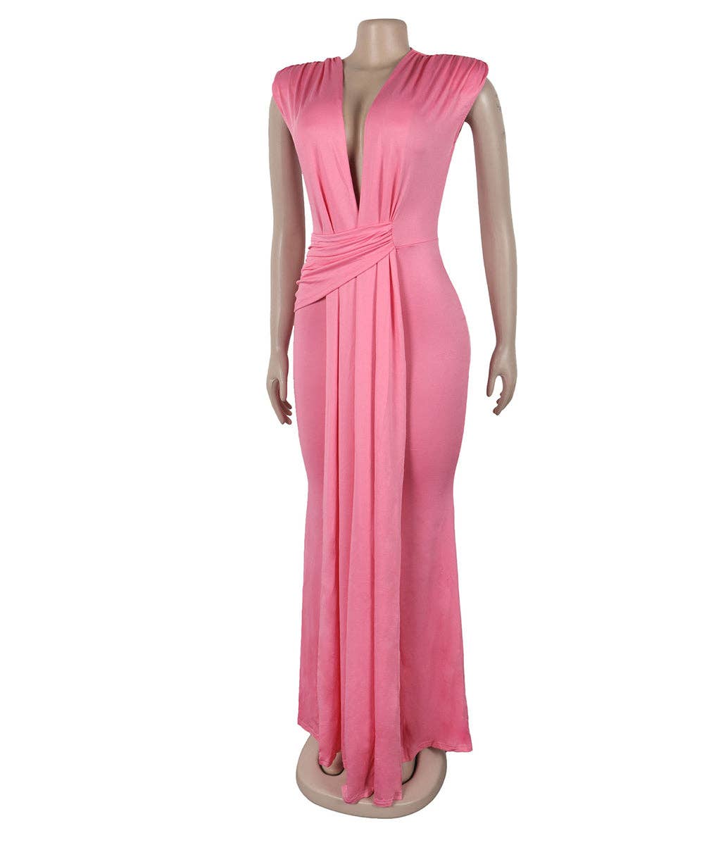 Aria Romance - Wholesale Formele jurk - Dames - Mouwloze Bodycon Midi Jurk23