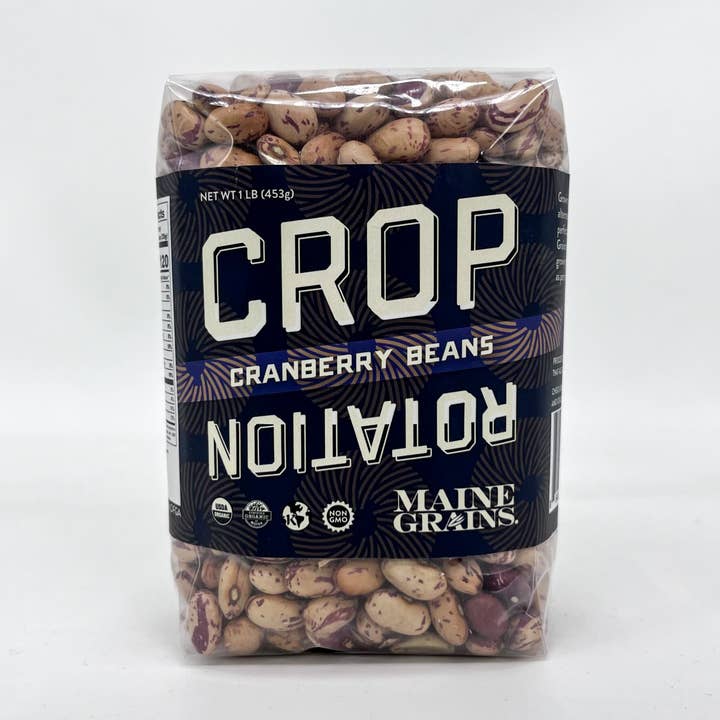 Organic Cranberry Beans / 12x1# for wholesale by Maine Grains