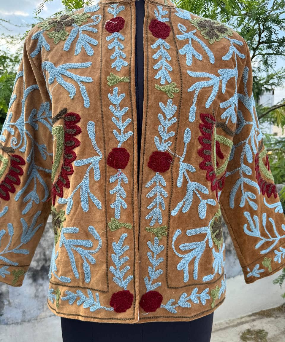 bhavnas boutique - Vente Veste – femme - Manteau en coton Suzani Veste brodée Style bohème2