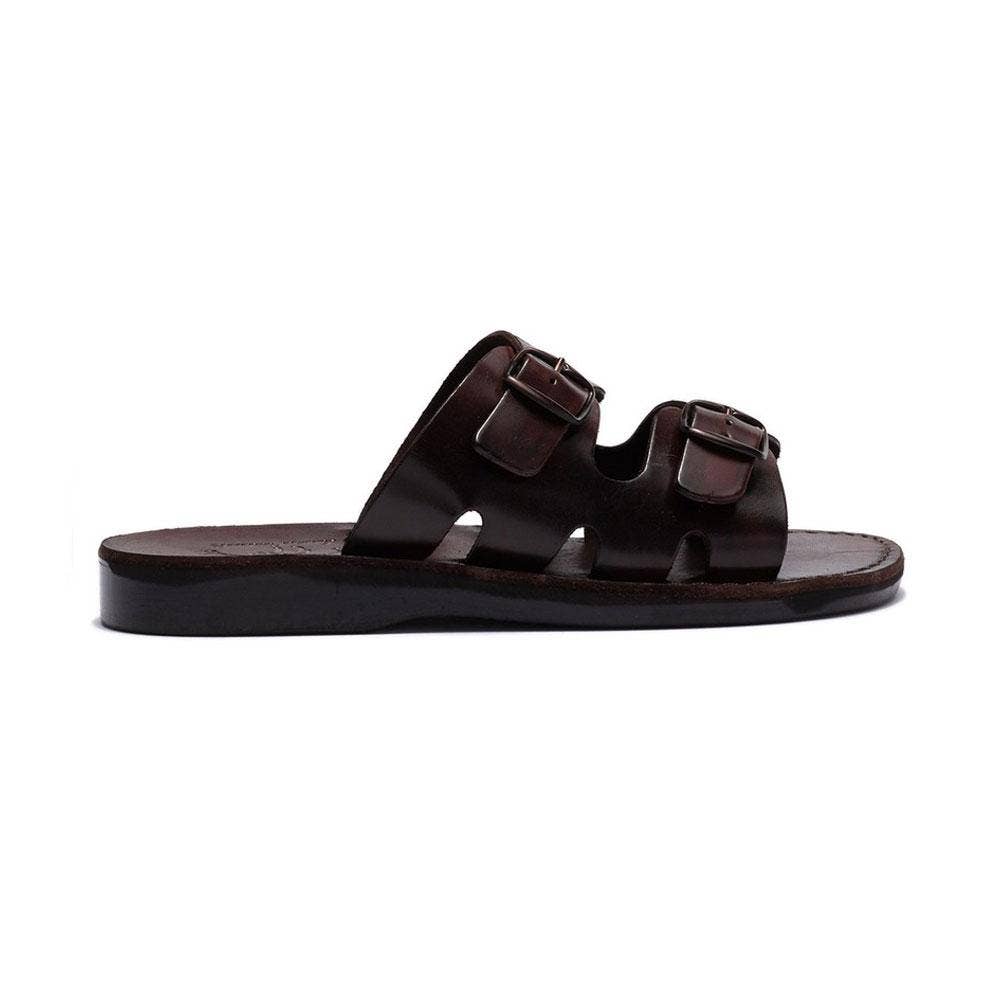 Barnabas - Leather Double Buckle Sandal | Brown for wholesale on Faire3