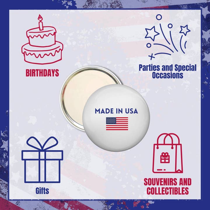 Worldwide Souvenirs – wholesale Kompakt spegel – Plånboksspegel - Delstatsflagga Alabama - USA5