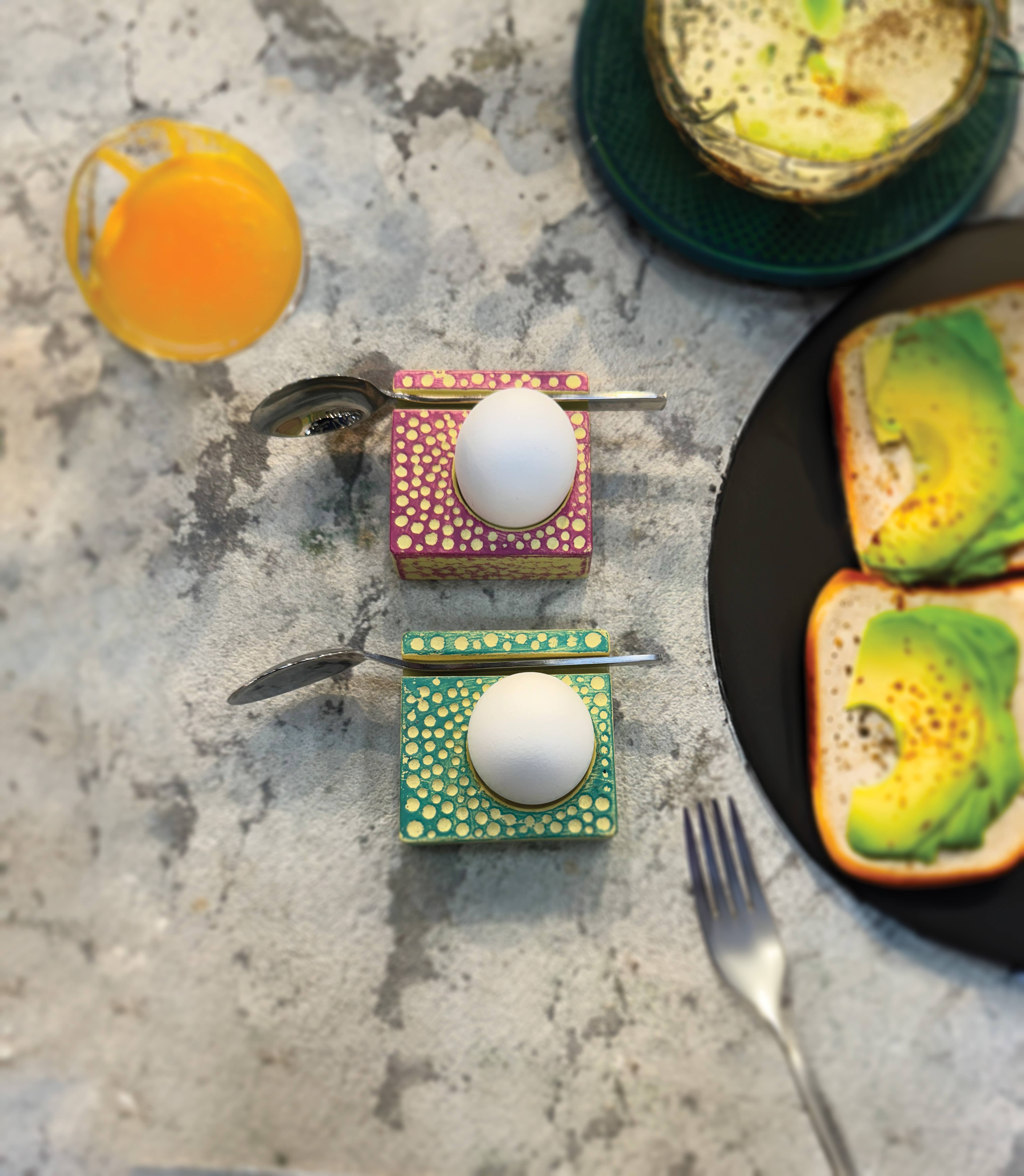 Ja-Unendlich - Wholesale Egg Cup/Holder - cast iron egg cup set with spoon1