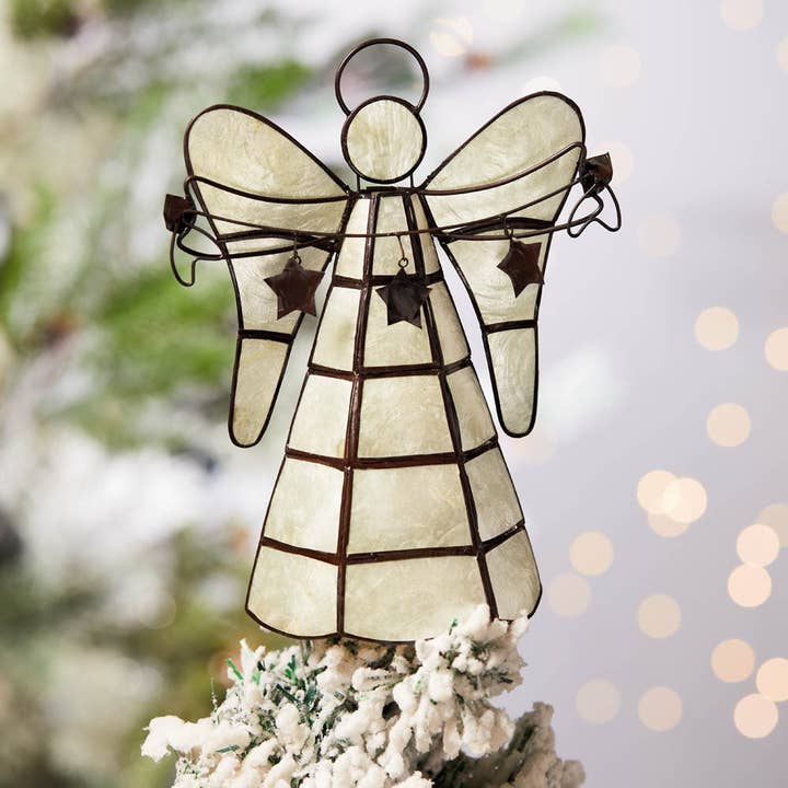 SERRV International - Wholesale Tree Topper - Capiz Angel Christmas Tree Topper1