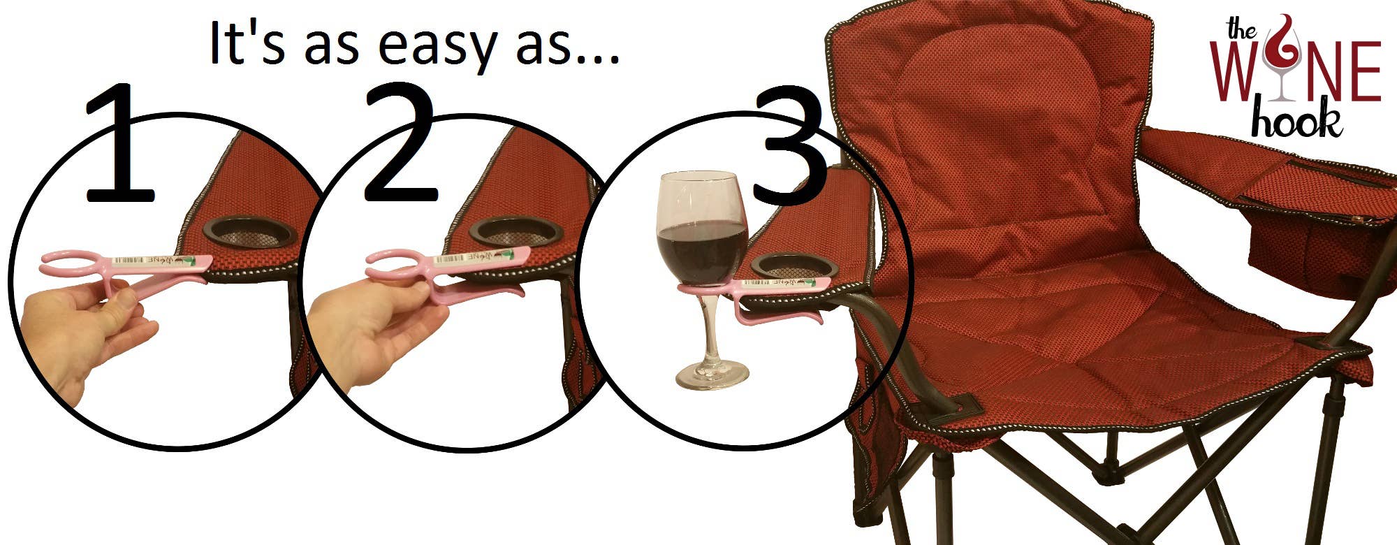 The Wine Hook – wholesale Wine glass – The Wine Hook - Wine Glass Holder for an outdoor chair7