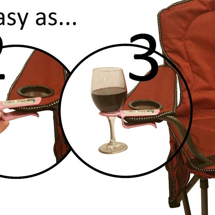 The Wine Hook – wholesale Wine glass – The Wine Hook - Wine Glass Holder for an outdoor chair7