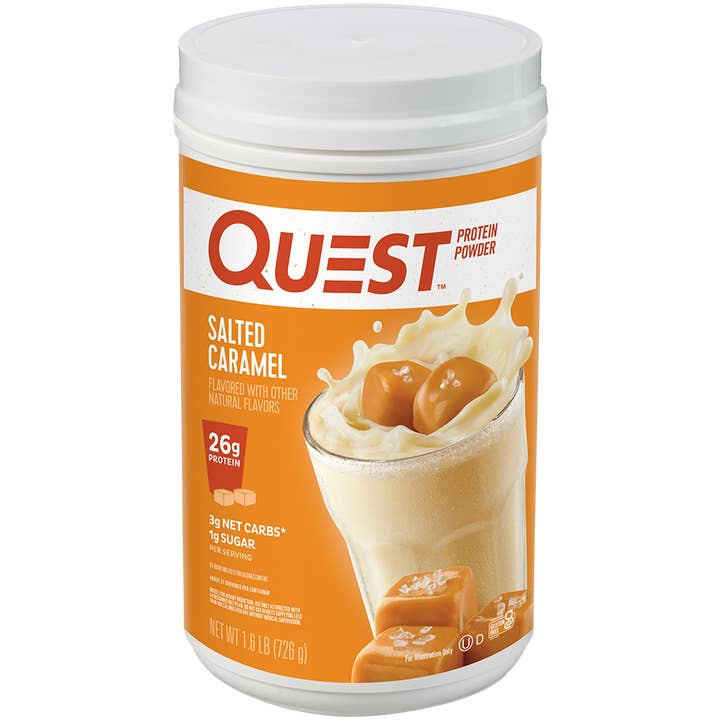 QUEST PROTEINPULVER 1,6LB SALTET KARAMEL for engroshandel hos L&F Universal Goods