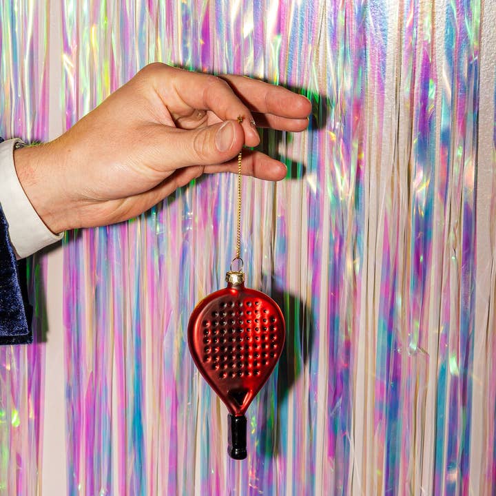 Yup in de boom - Wholesale Ornament - Padel Racket Red Ornament