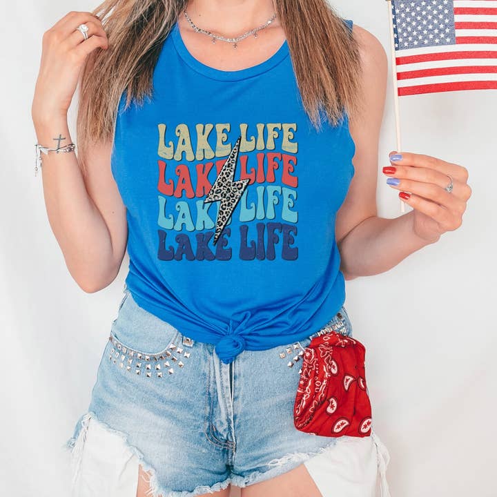 Royal Lake Life Lightning Bolt Tank for wholesale on Faire